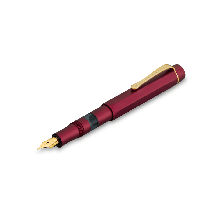 Kaweco Piston Sport AL Solo Fountain Pen - Bordeaux/Gold