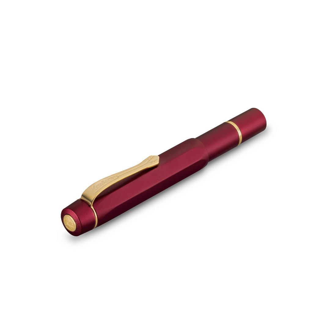 Kaweco Piston Sport AL Solo Fountain Pen - Bordeaux/Gold