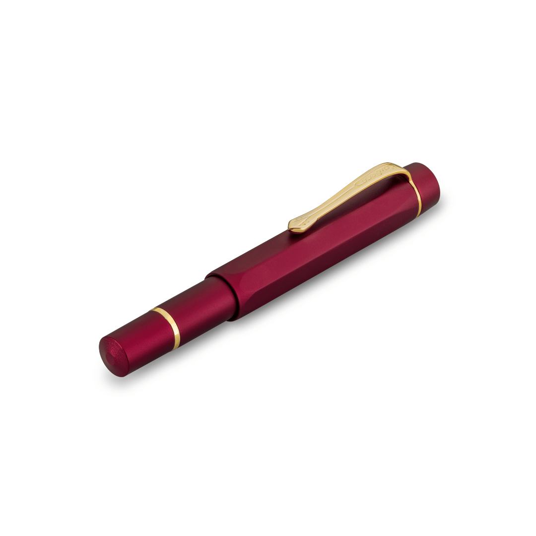 Kaweco Piston Sport AL Solo Fountain Pen - Bordeaux/Gold