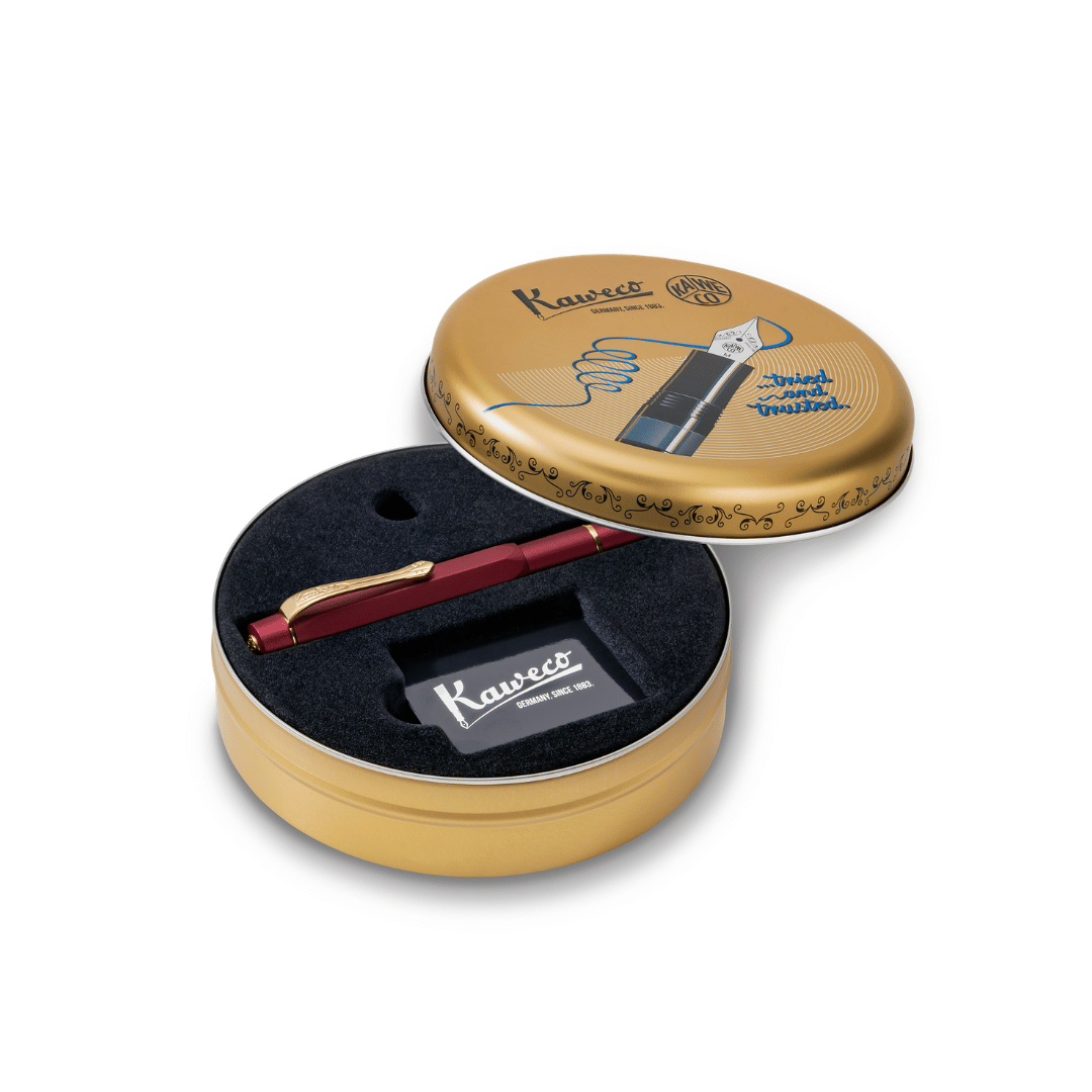 Kaweco Piston Sport AL Solo Fountain Pen - Bordeaux/Gold