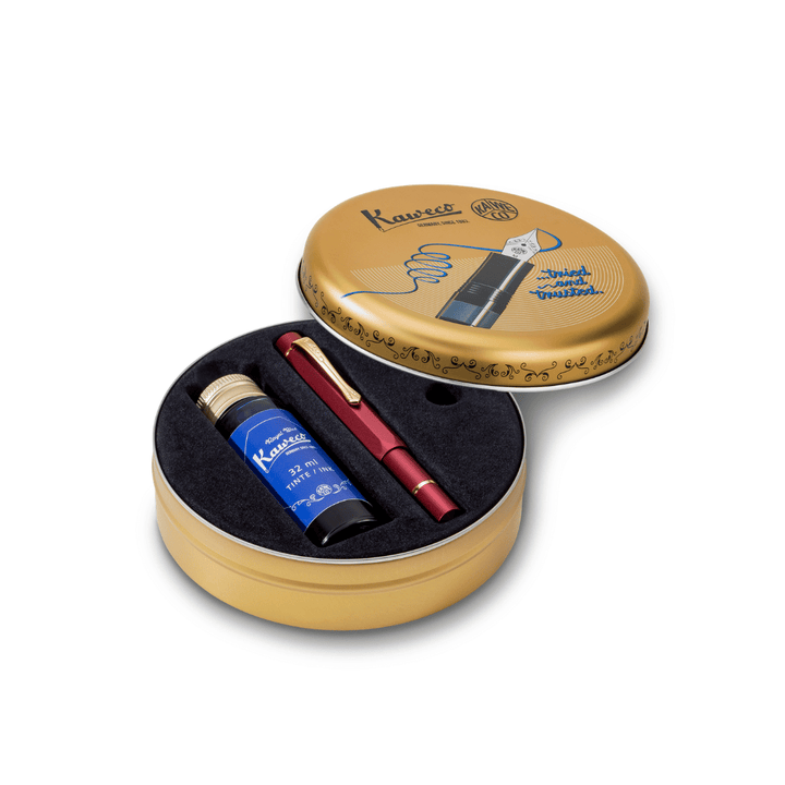 Kaweco Piston Sport AL Solo Fountain Pen - Bordeaux/Gold