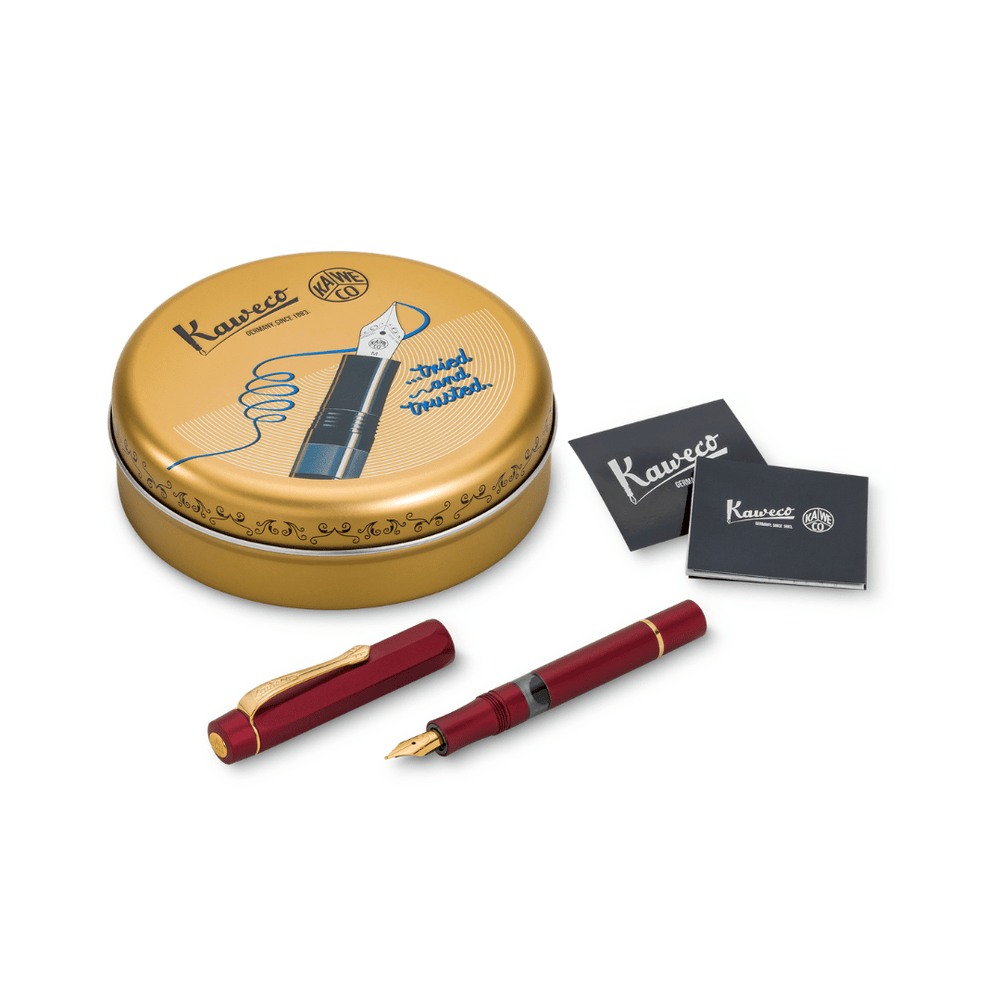 Kaweco Piston Sport AL Solo Fountain Pen - Bordeaux/Gold