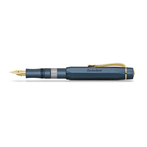 Kaweco Piston Sport AL Fountain Pen - Navy — capped