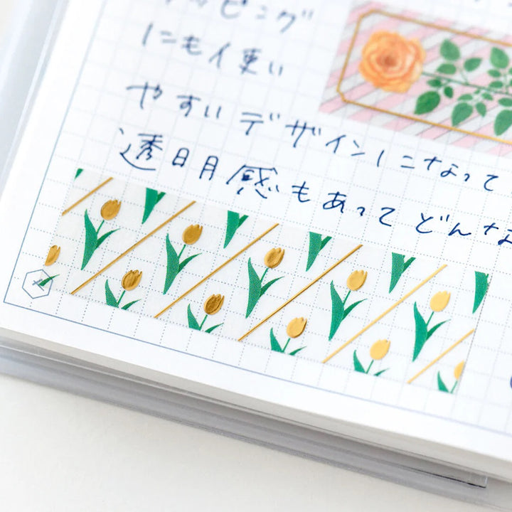 KITTA Masking Tape in Clear Gift (Gold Foil) — KITTA washi tape — decorative Japanese paper tape for journaling, at Cityluxe Singapore
