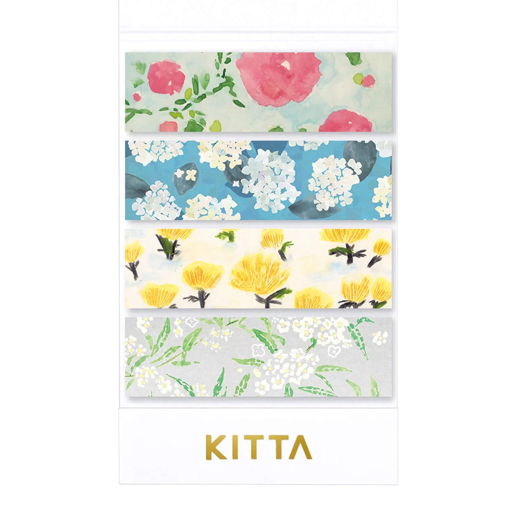 KITTA Masking Tape in Flower 7 — KITTA masking tape — decorative paper tape for journaling and scrapbooking, at Cityluxe Singapore