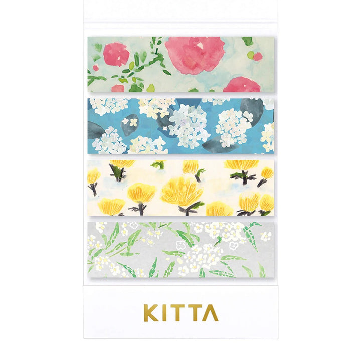 KITTA Masking Tape in Flower 7 — KITTA masking tape — decorative paper tape for journaling and scrapbooking, at Cityluxe Singapore
