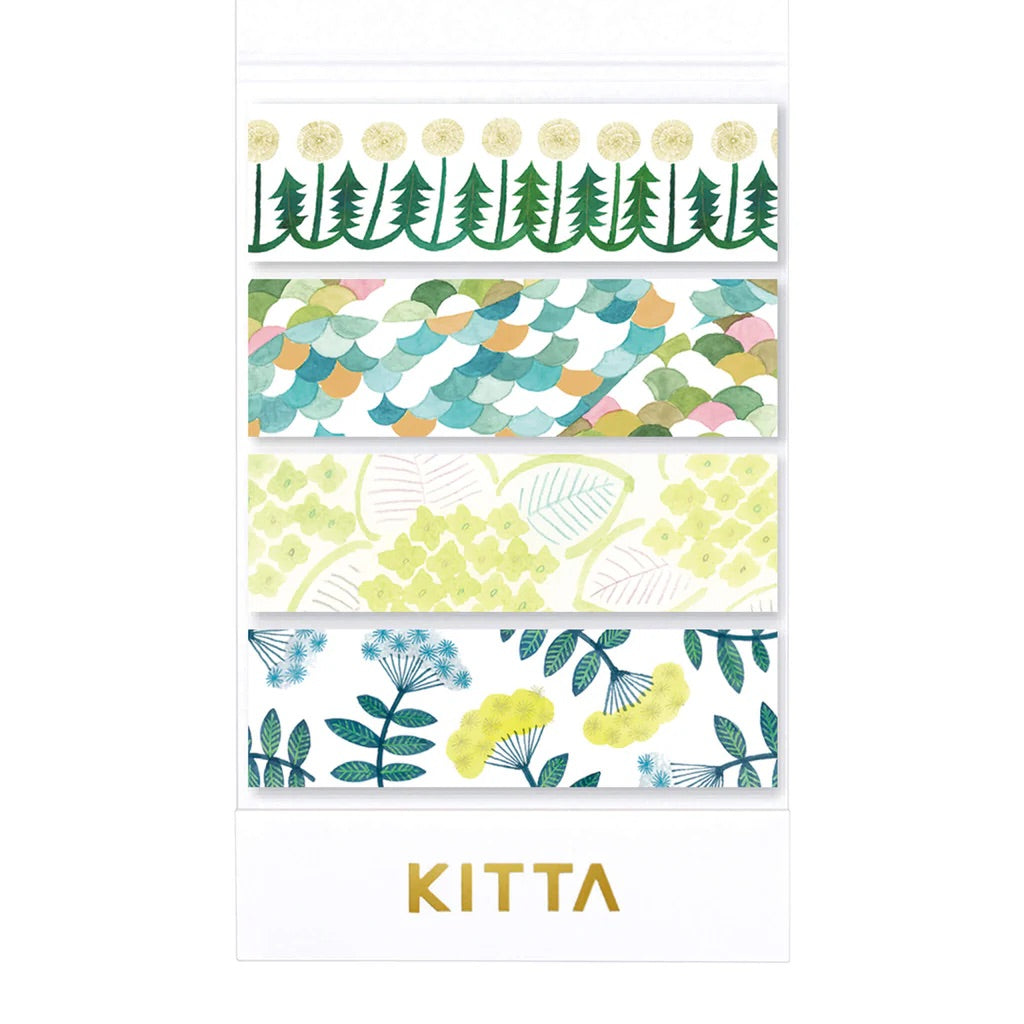 KITTA Masking Tape in Flower 8 — KITTA masking tape — decorative paper tape for journaling and scrapbooking, at Cityluxe Singapore
