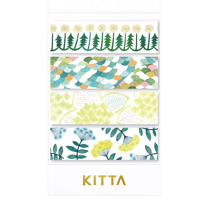 KITTA Masking Tape in Flower 8 — KITTA masking tape — decorative paper tape for journaling and scrapbooking, at Cityluxe Singapore