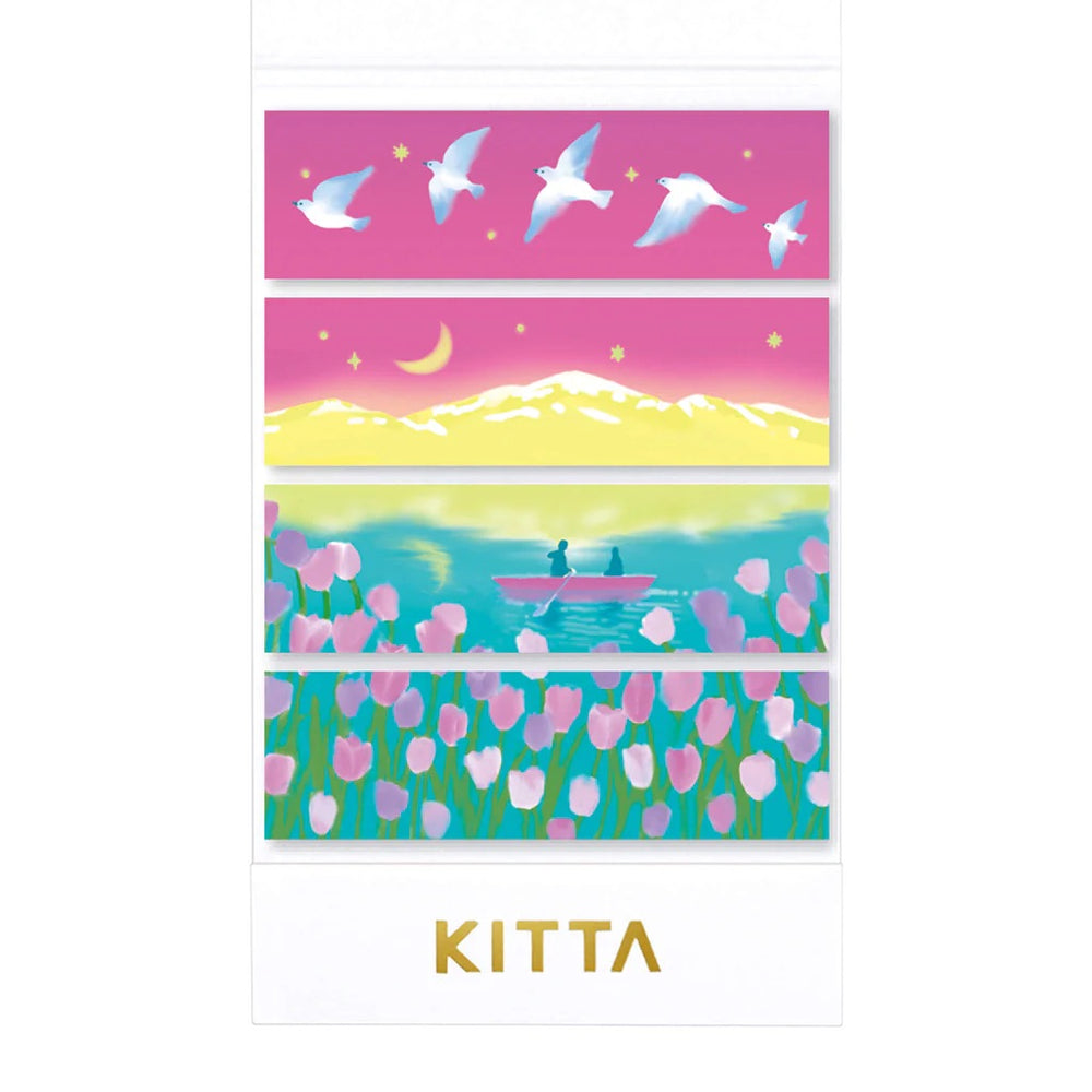KITTA Masking Tape in Lake — KITTA masking tape — decorative paper tape for journaling and scrapbooking, at Cityluxe Singapore