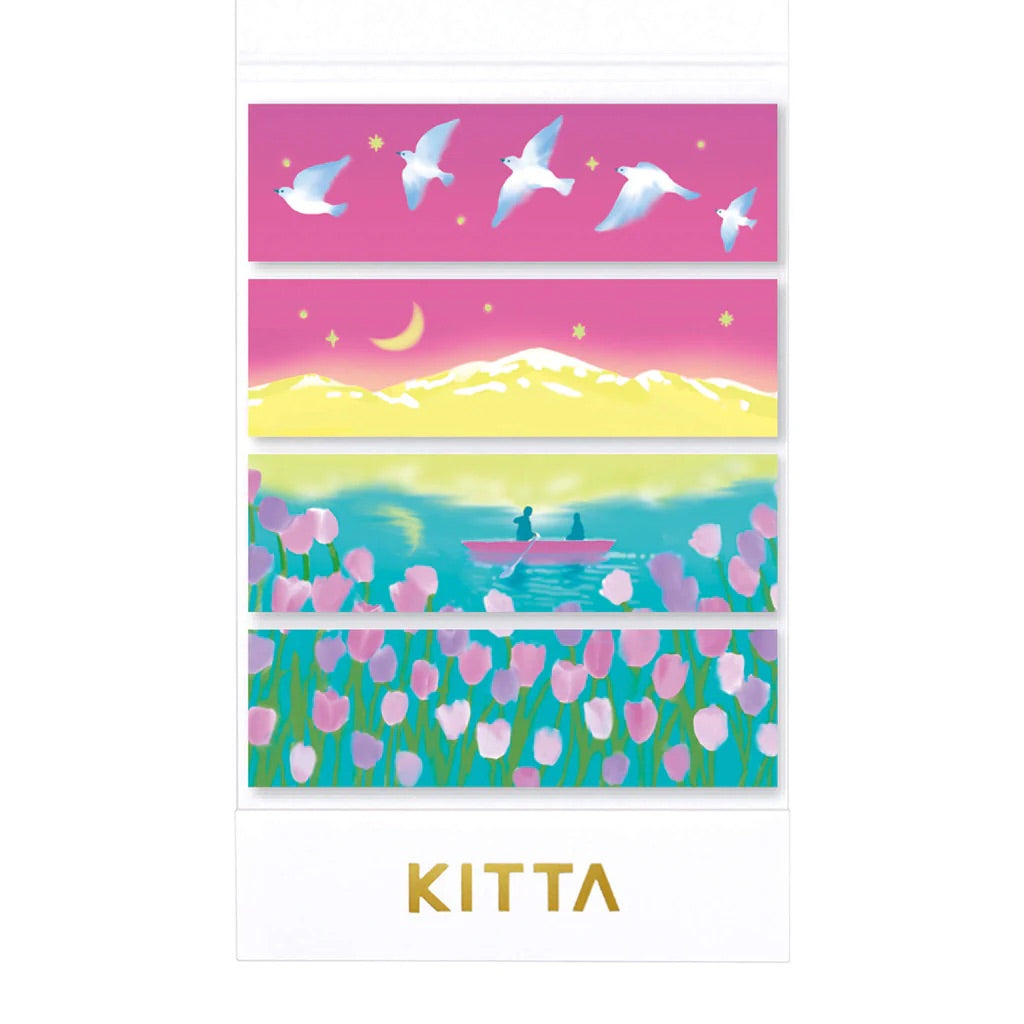 KITTA Masking Tape in Lake — KITTA masking tape — decorative paper tape for journaling and scrapbooking, at Cityluxe Singapore