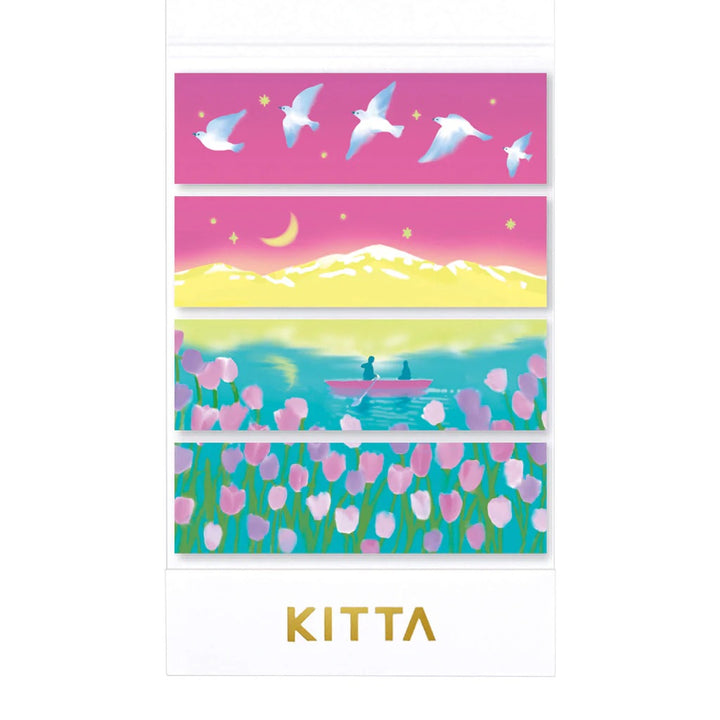 KITTA Masking Tape in Lake — KITTA masking tape — decorative paper tape for journaling and scrapbooking, at Cityluxe Singapore