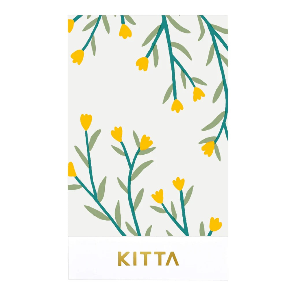 KITTA Masking Tape in Clear Flower — KITTA masking tape — decorative paper tape for journaling and scrapbooking, at Cityluxe Singapore