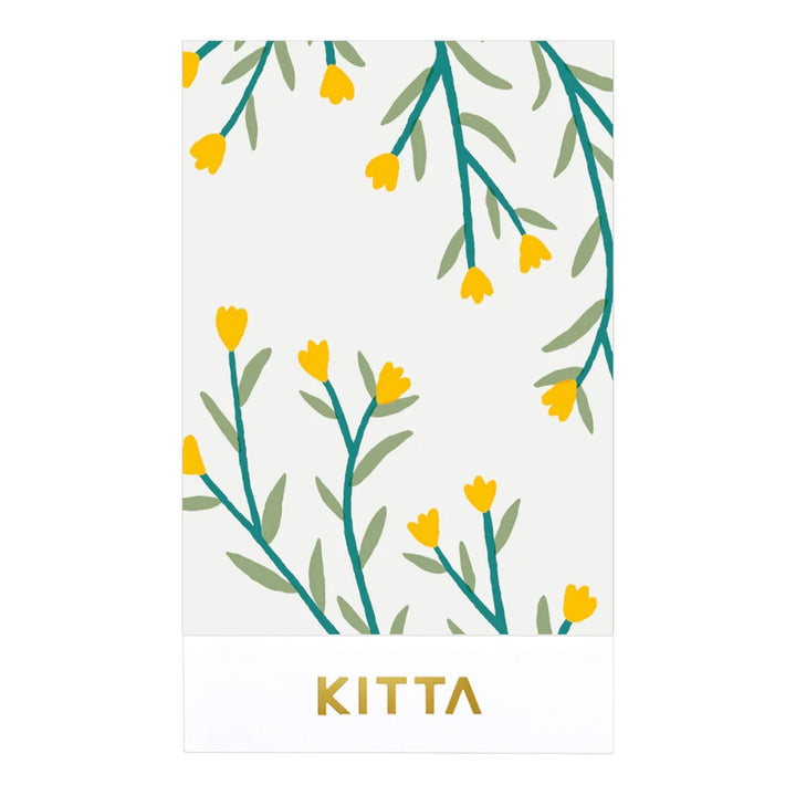 KITTA Masking Tape in Clear Flower — KITTA masking tape — decorative paper tape for journaling and scrapbooking, at Cityluxe Singapore
