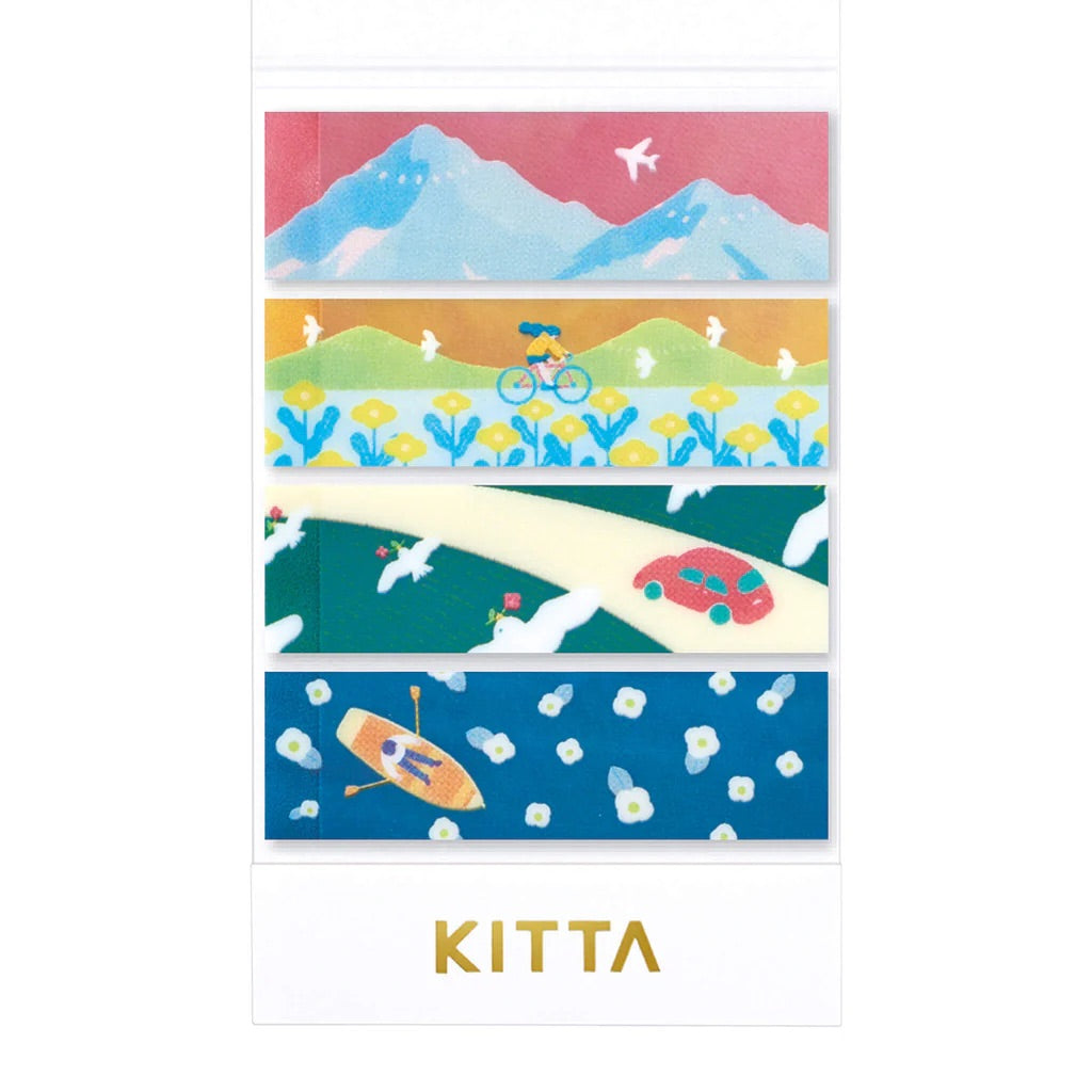 KITTA Masking Tape in Clear Landscape — KITTA masking tape — decorative paper tape for journaling and scrapbooking, at Cityluxe Singapore