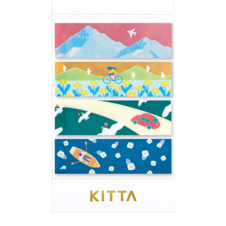 KITTA Masking Tape in Clear Landscape — KITTA masking tape — decorative paper tape for journaling and scrapbooking, at Cityluxe Singapore