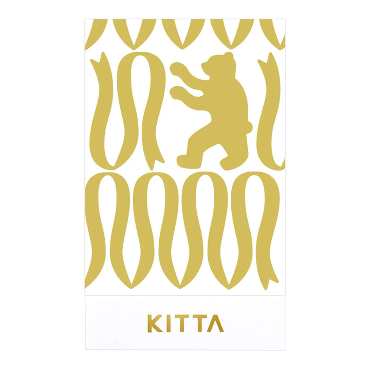 KITTA Masking Tape in Clear Parts (Gold Foil) — KITTA masking tape — decorative paper tape for journaling and scrapbooking, at Cityluxe Singapore