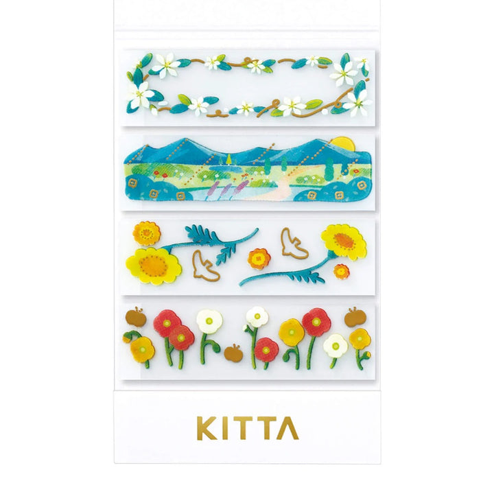 KITTA Masking Tape in Clear Uraraka (Gold Foil) — KITTA masking tape — decorative paper tape for journaling and scrapbooking, at Cityluxe Singapore