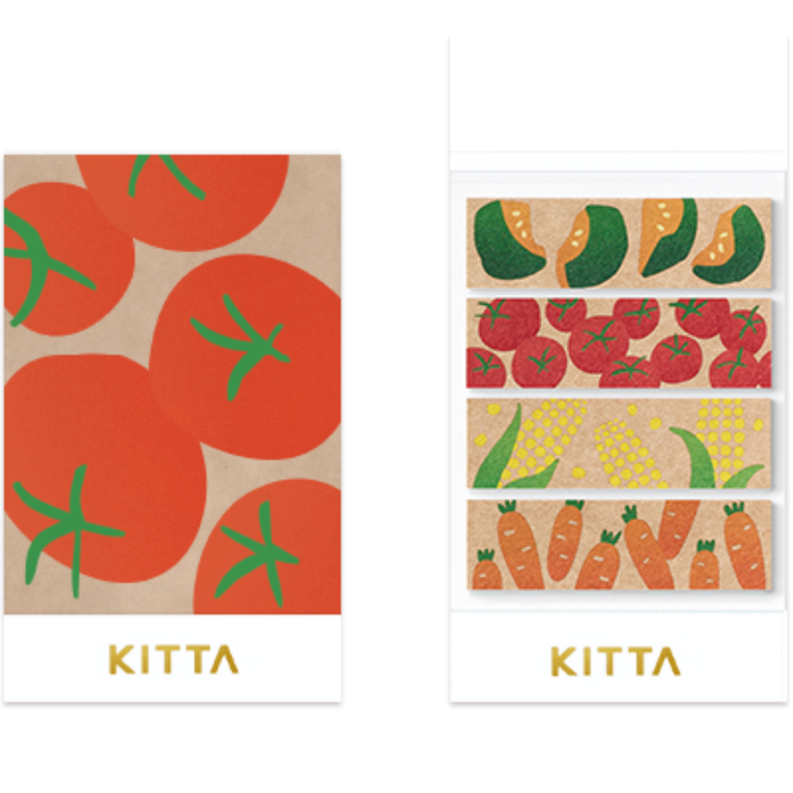 KITTA Special in Washi Tape Vegetables — KITTA washi tape — decorative Japanese paper tape for journaling and craft, at Cityluxe Singapore