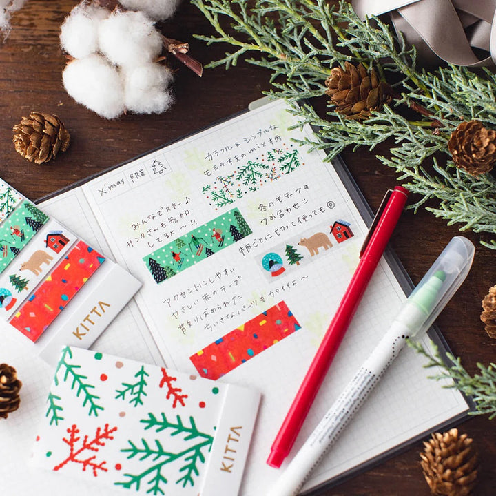KITTA Limited Edition Masking Tape in Christmas — KITTA masking tape — decorative paper tape for journaling and scrapbooking, at Cityluxe Singapore