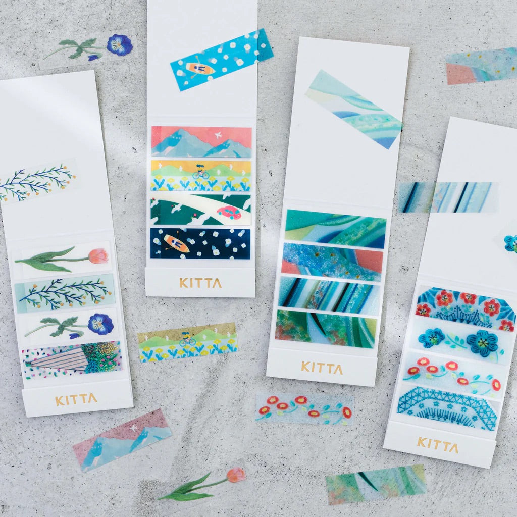 KITTA Masking Tape in Clear Landscape — KITTA masking tape — decorative paper tape for journaling and scrapbooking, at Cityluxe Singapore