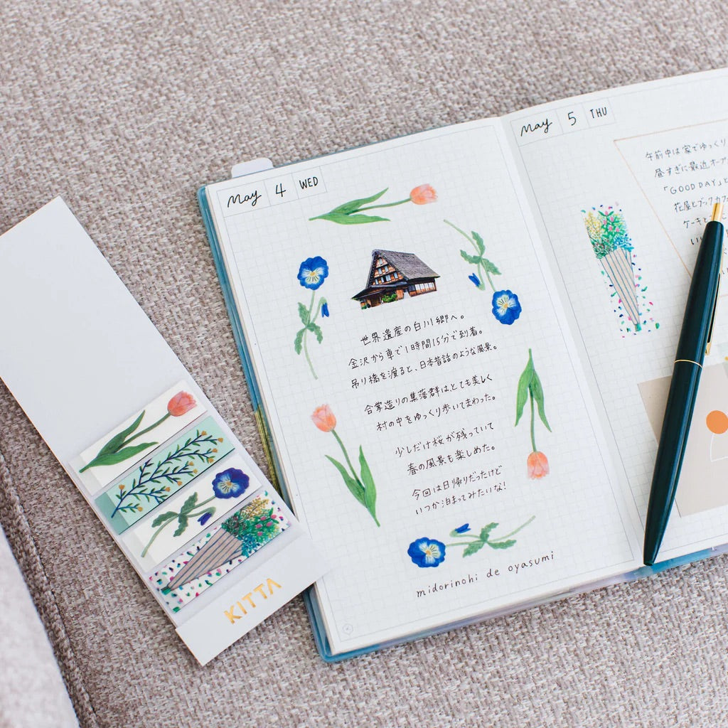 KITTA Masking Tape in Clear Parts (Gold Foil) — KITTA masking tape — decorative paper tape for journaling and scrapbooking, at Cityluxe Singapore