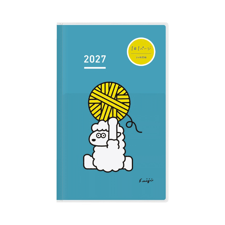 Kokuyo Jibun Techo DAYs 2027 A5 Slim Diary - Blue Sheep [Pre-Order]