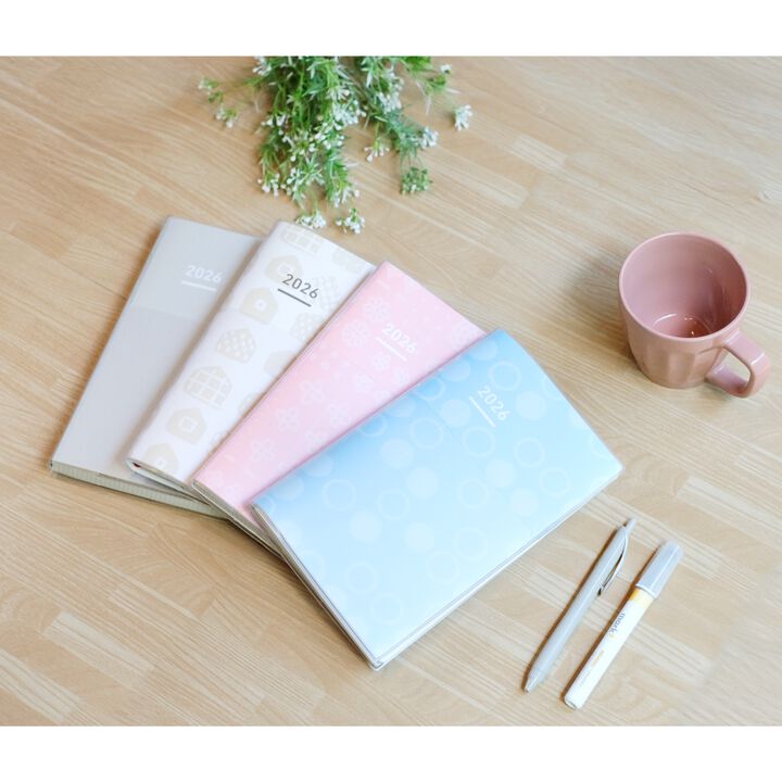 Jibun Techo DAYs! Mini 2026 B6 Slim Diary featuring ultra-thin paper, innovative 24-hour timelines, and a soft-touch cover, it’s designed for seamless organization and portability.