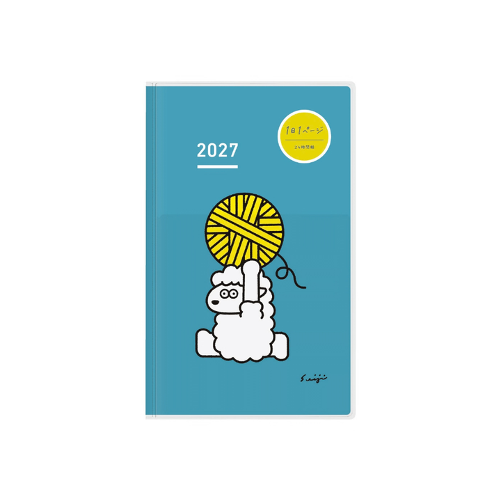 Kokuyo Jibun Techo DAYs Mini 2027 B6 Slim Diary - Blue Sheep [Pre-Order]