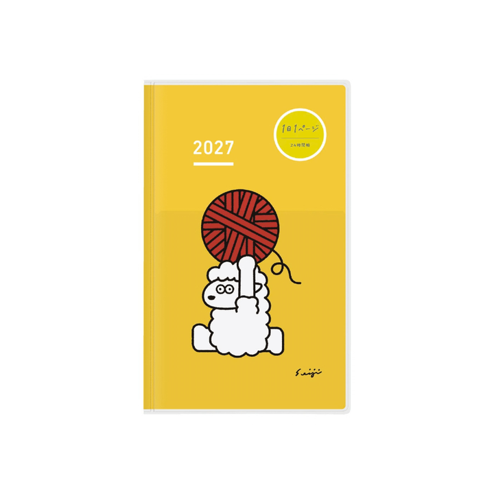 Kokuyo Jibun Techo DAYs Mini 2027 B6 Slim Diary - Yellow Sheep [Pre-Order]