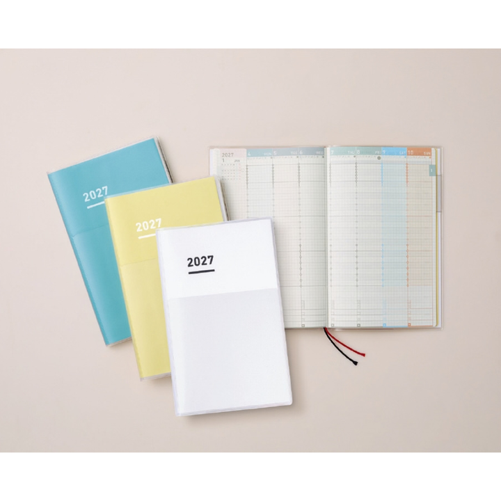 Kokuyo Jibun Techo Diary 2027 A5 Slim Planner - White [Pre-Order]