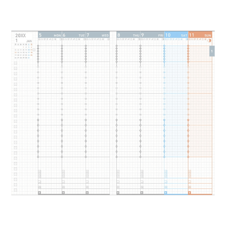 Kokuyo Jibun Techo First Kit DIARY + LIFE + IDEA 2027 A5 Slim - Orange Sheep [Pre-Order]