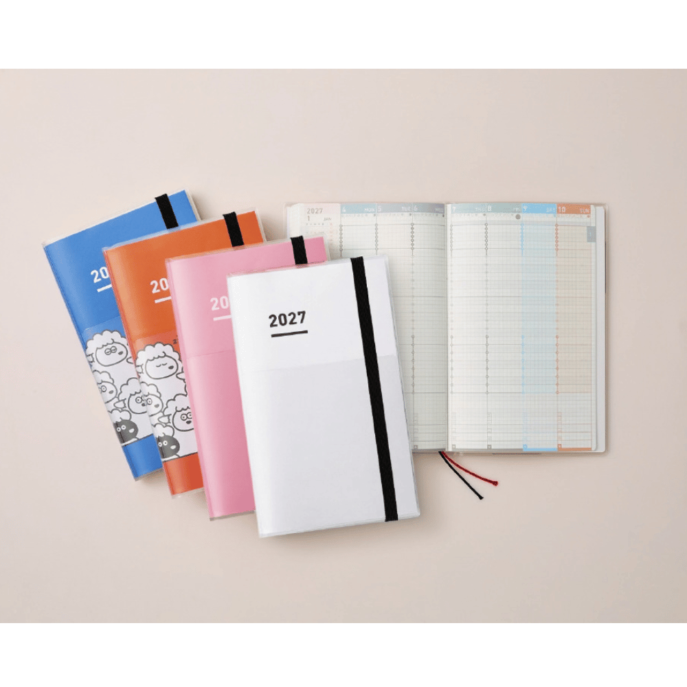 Kokuyo Jibun Techo First Kit DIARY + LIFE + IDEA 2027 B6 Mini Slim - Orange Sheep [Pre-Order]