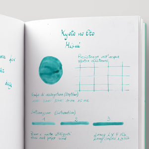 Kyoto Ink Kyo-no-oto Hisui 40ml Bottled Ink – Limited Edition turquoise jade ink inspired by Japanese kingfisher.