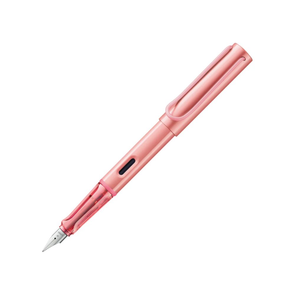 LAMY AL-Star Flamingo 2026 Special Edition Fountain Pen — pink anodised aluminium with matching pink trim, SGD 73 at Cityluxe Singapore