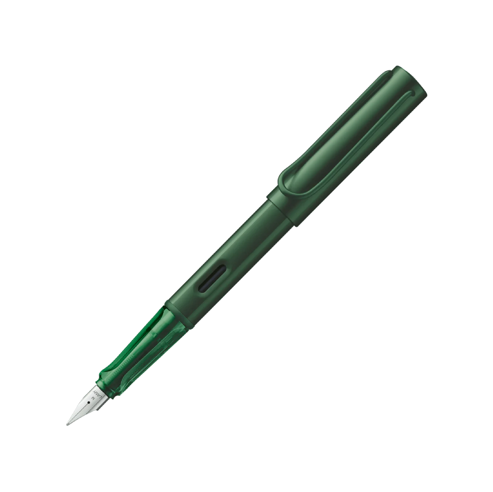 LAMY AL-Star Pine 2026 Special Edition Fountain Pen — deep forest green anodised aluminium with dark green trim, SGD 73 at Cityluxe Singapore