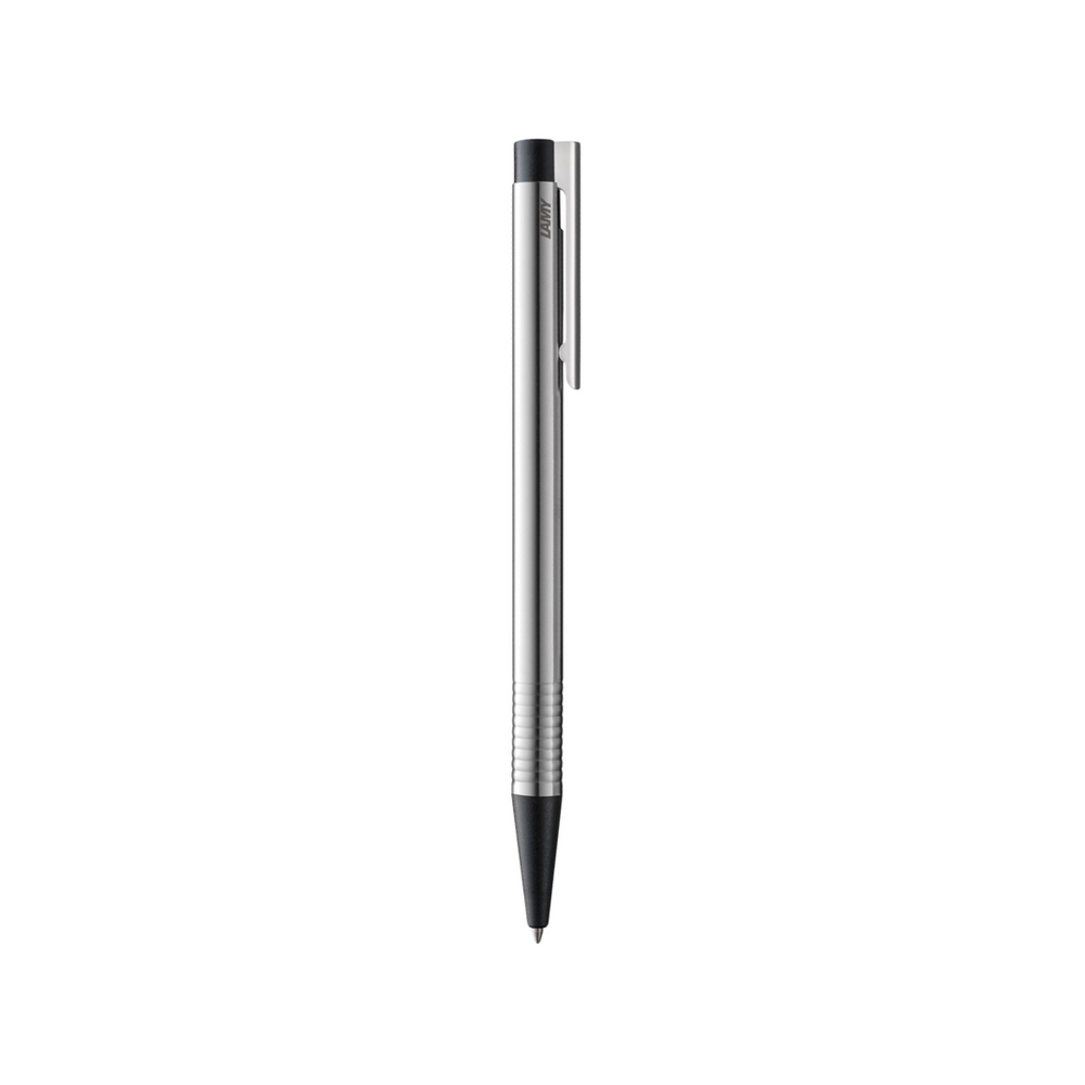 Lamy Logo Ballpoint Pen Matt Black — uncapped with cap posted