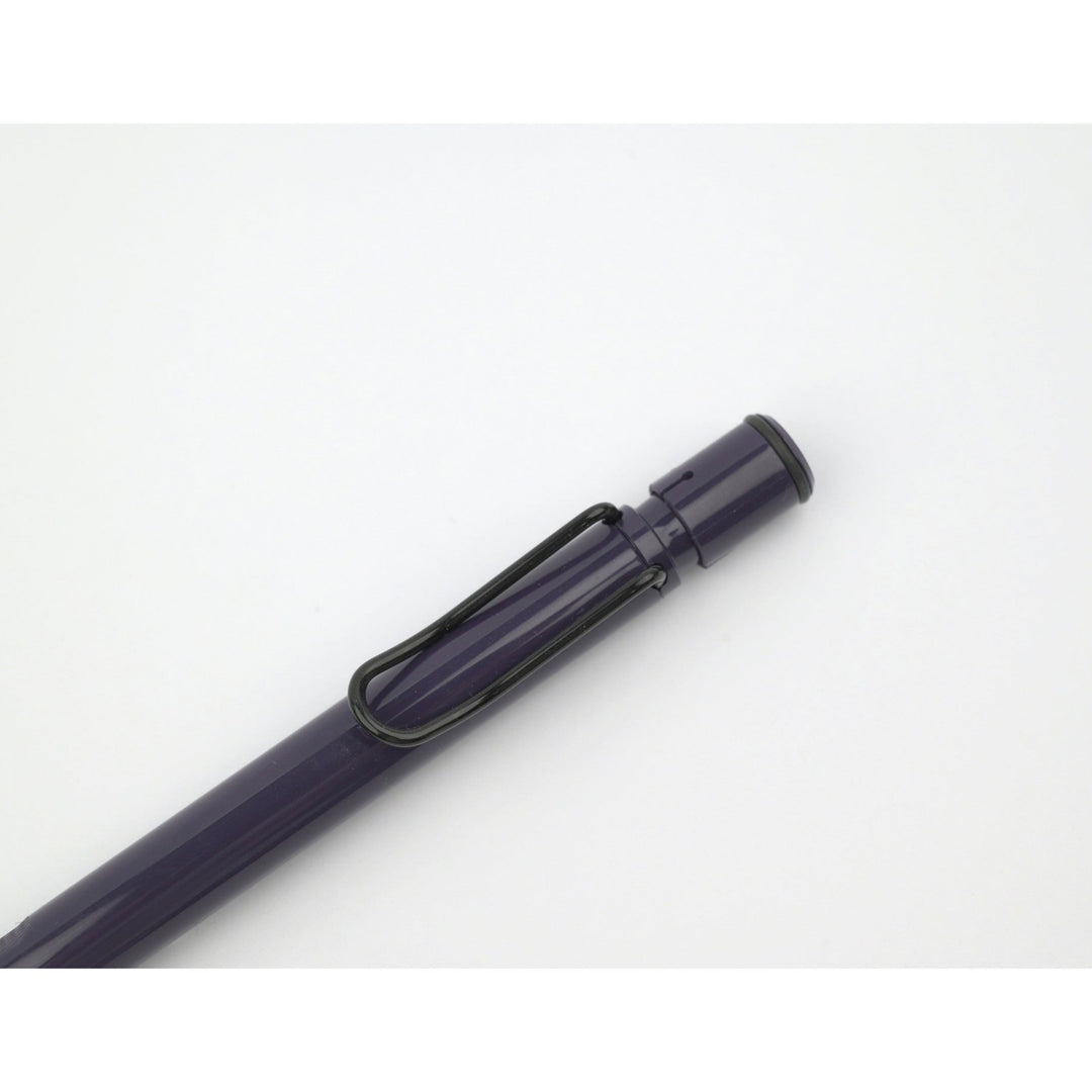 LAMY Safari Mechanical Pencil Meteora special edition 2026 - close-up of the clip and push button