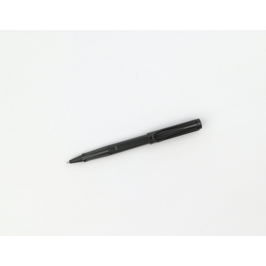 LAMY Safari Rollerball Pen Meteorite special edition 2026 - uncapped, angled view
