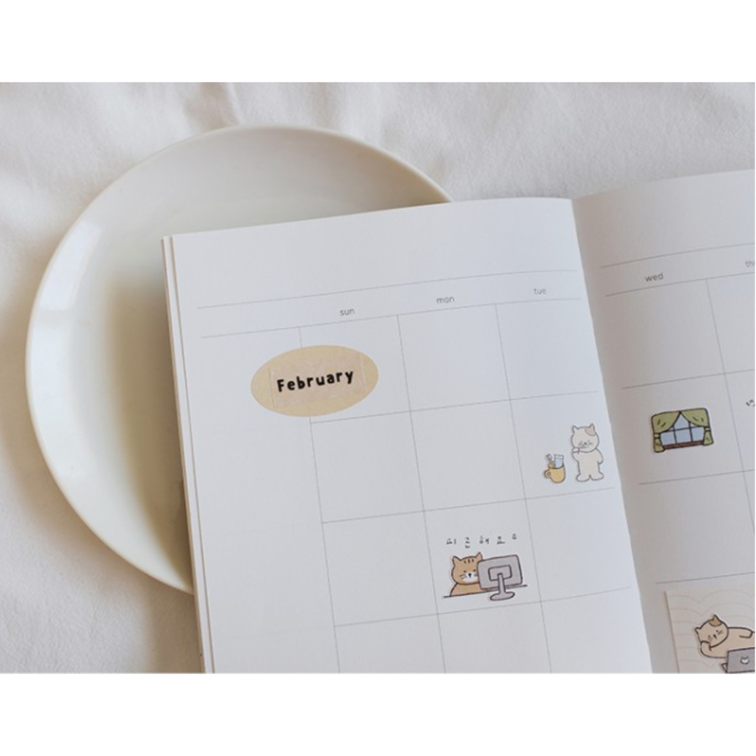 Suatelier Masking Tape in lettering.01 — Suatelier washi tape — decorative Japanese paper tape for journaling and craft, at Cityluxe Singapore