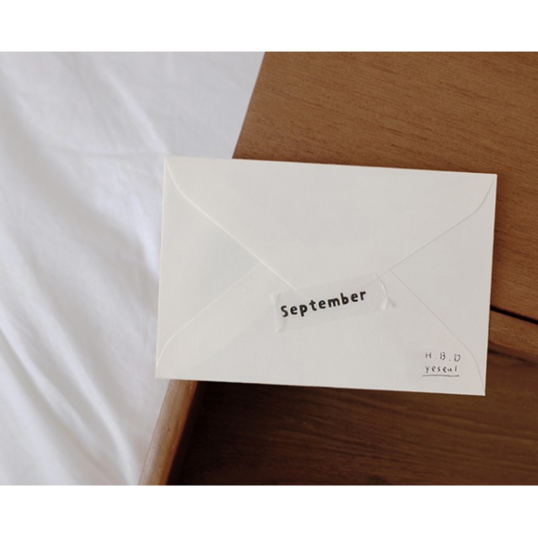 Suatelier Masking Tape in lettering.01 — Suatelier washi tape — decorative Japanese paper tape for journaling and craft, at Cityluxe Singapore