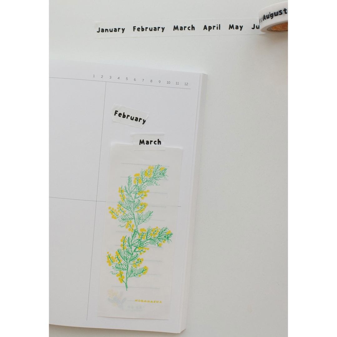 Suatelier Masking Tape in lettering.01 — Suatelier washi tape — decorative Japanese paper tape for journaling and craft, at Cityluxe Singapore