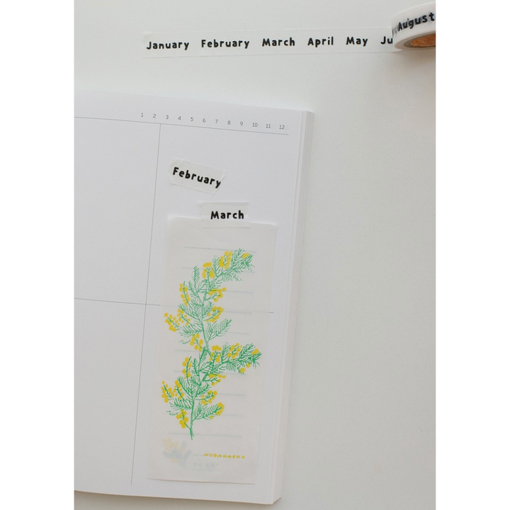 Suatelier Masking Tape in lettering.01 — Suatelier washi tape — decorative Japanese paper tape for journaling and craft, at Cityluxe Singapore