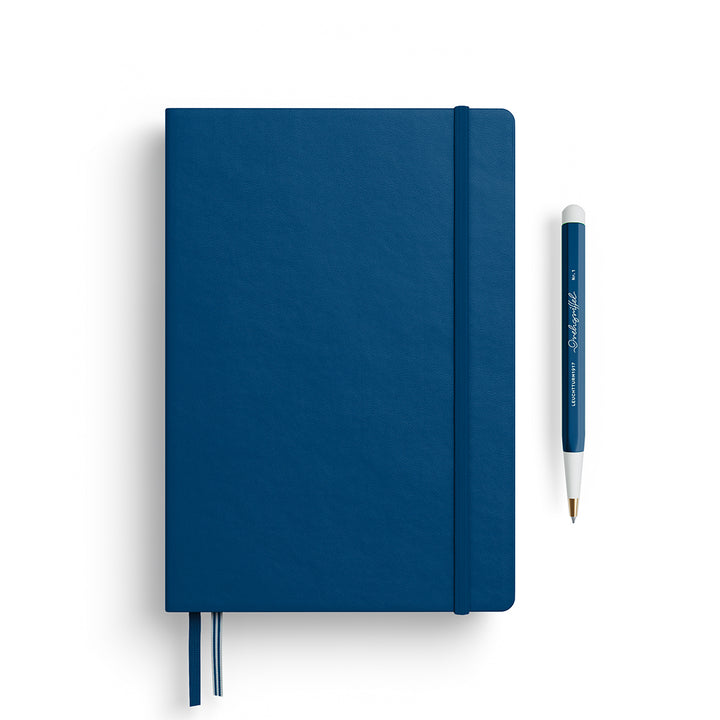 Leuchtturm1917 A5 Medium Hardcover Notebook in Indigo for writing and creativity.