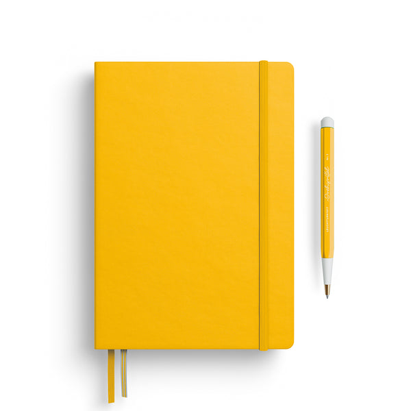 将图片加载到图库查看器，Leuchtturm1917 A5 Medium Hardcover Notebook in Sunflower yellow for journaling and drawing.
