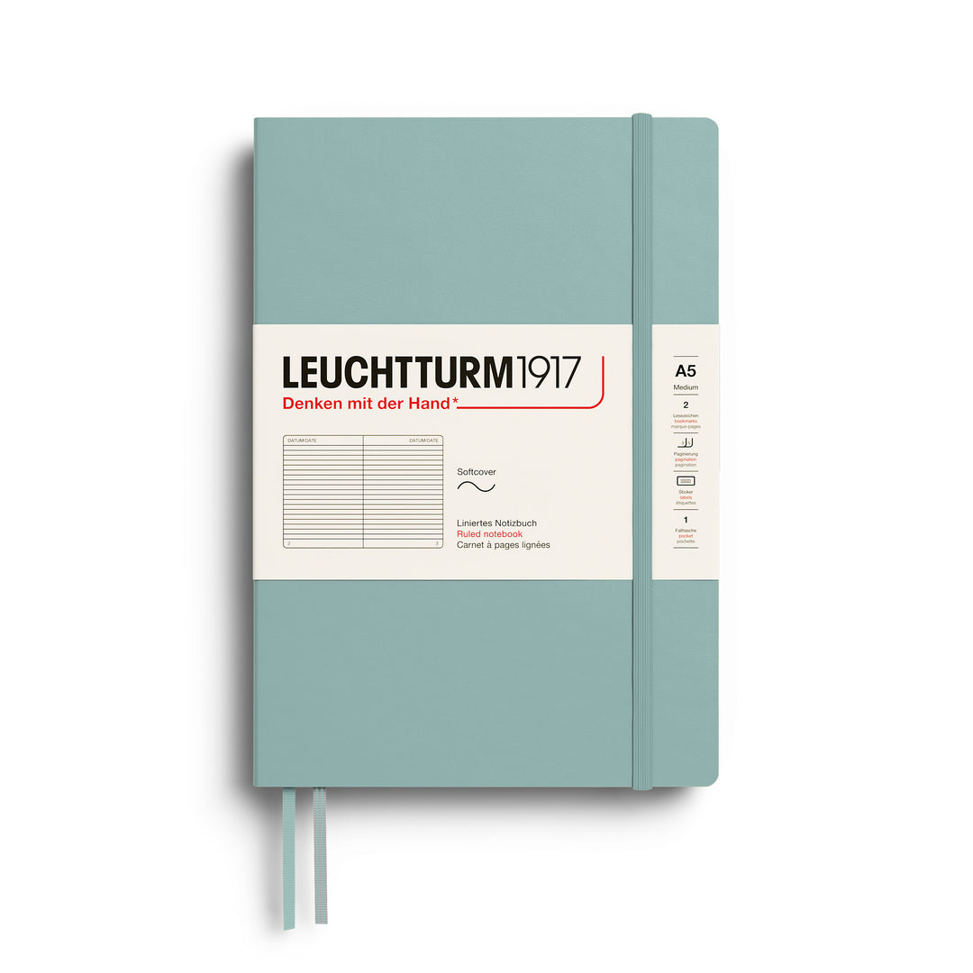 Leuchtturm1917 A5 Medium Softcover Notebook - Ruled / Dove
