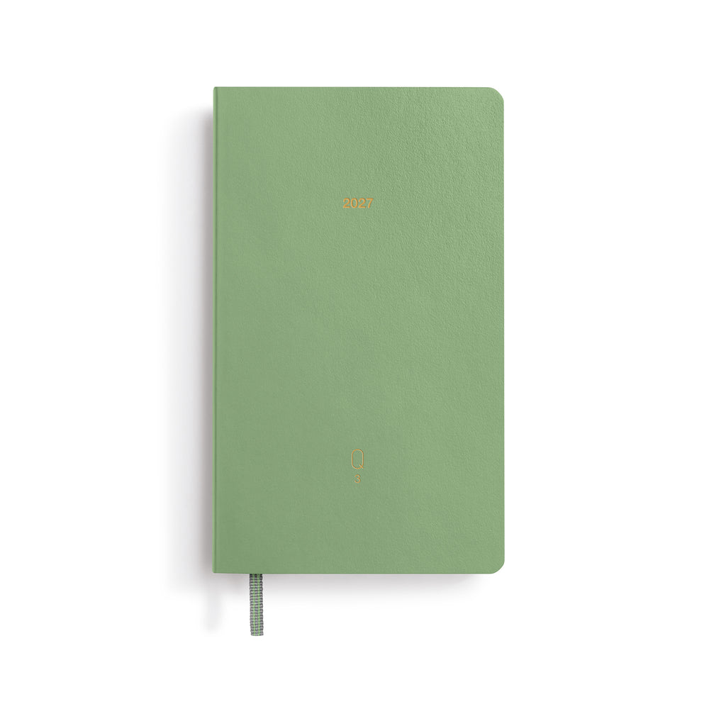 Leuchtturm1917 A6 Pocket Quarterly Daily Planner 2027, 4-Pack - Green Shades