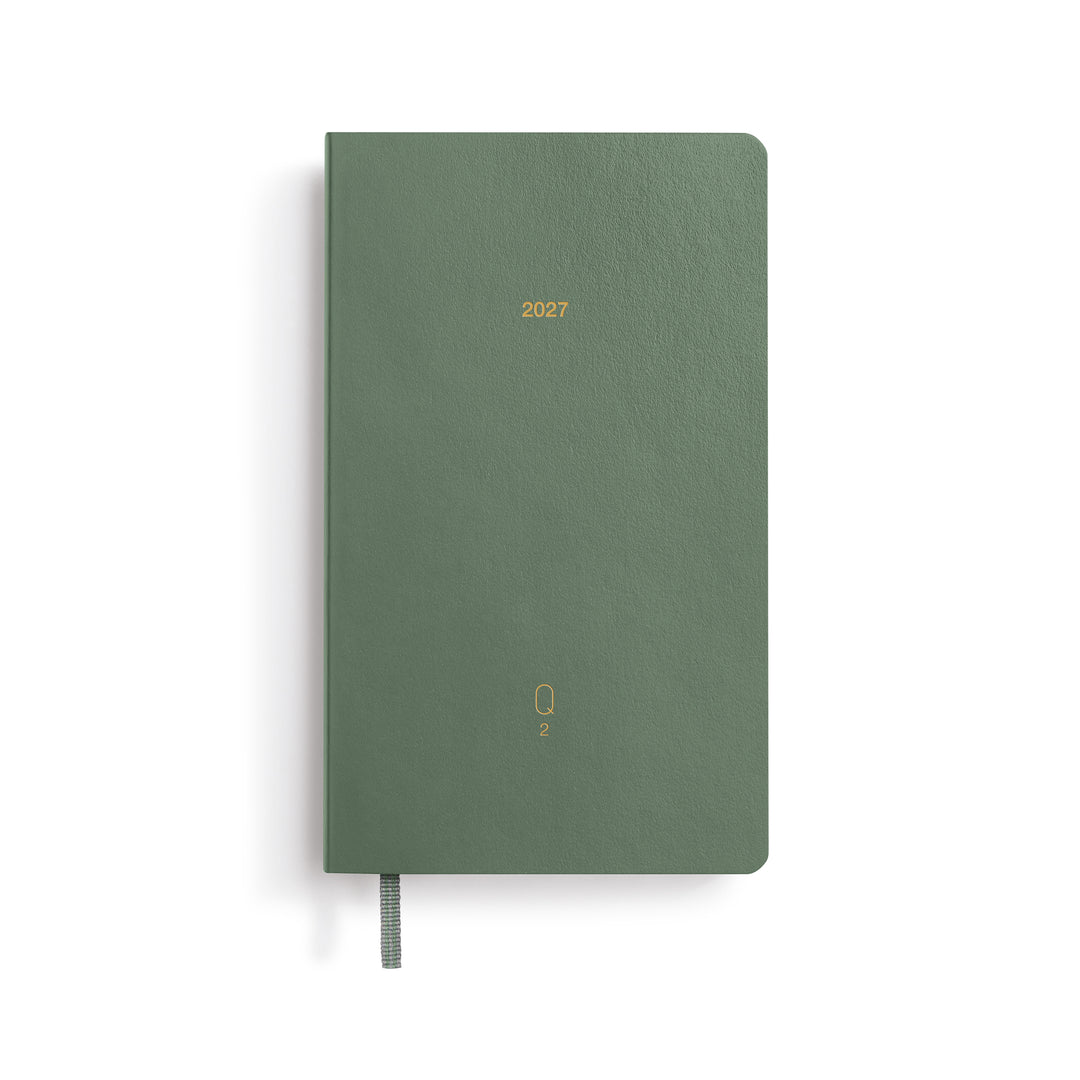 Leuchtturm1917 A6 Pocket Quarterly Daily Planner 2027, 4-Pack - Green Shades