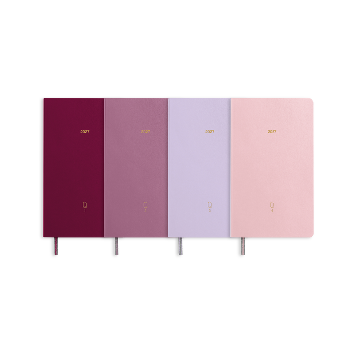 Leuchtturm1917 A6 Pocket Quarterly Daily Planner 2027, 4-Pack - Rose Shades