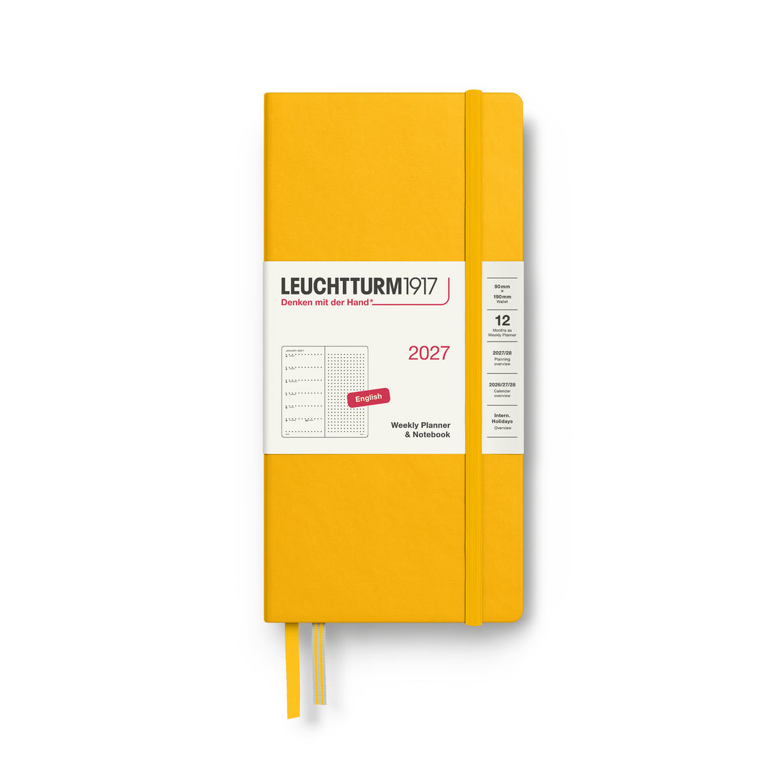 Leuchtturm1917 B6+ x A6 Wallet Weekly Planner &amp; Notebook 2027 - Sunflower