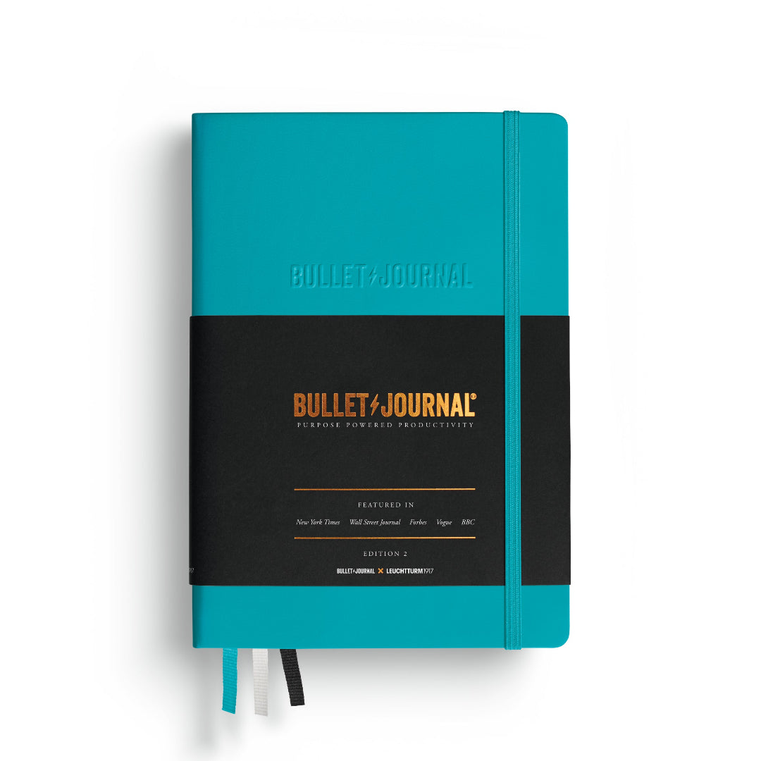 Leuchtturm1917 Bullet Journal Edition 2 A5 Medium Hardcover Notebook in Turquoise25, in 206 dotted numbered pages